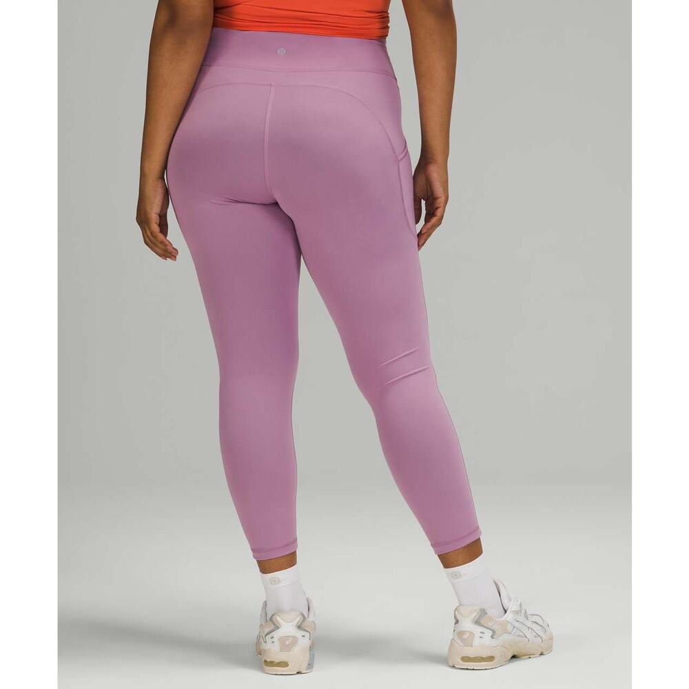 Like New Lululemon High Rise Invigorate 25" Pink Jubilee Leggings Sz 20